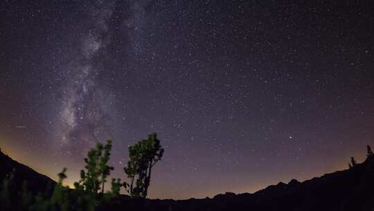 星空银河夜晚天文自然美景夜晚繁星视频素材模板下载