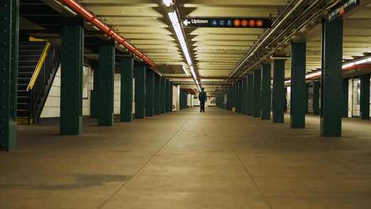 地下，地铁系统，人，步行