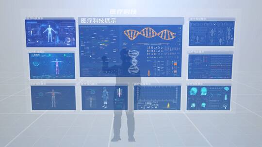 医疗科技大屏展示AE模板