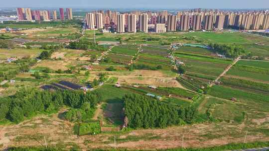 辽宁沈阳浑南区浑河王家湾村建筑用地航拍