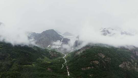 山，溪，云，河