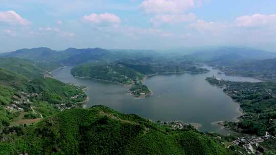 陕西安康瀛湖景区 汉江河流