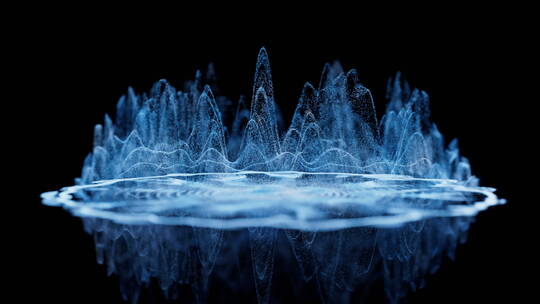抽象舞动的粒子3D渲染