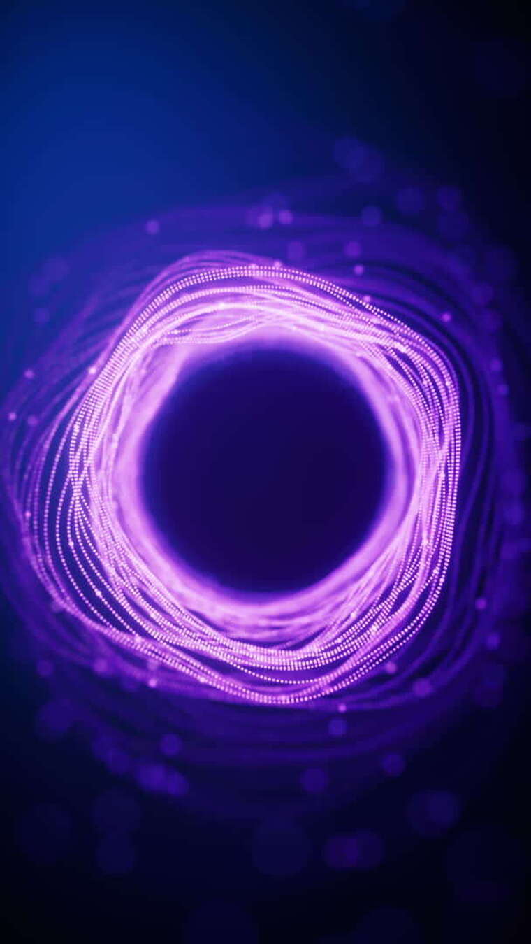 抽象霓虹粒子曲线背景三维渲染