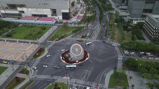 上海东方之光世纪大道转盘日晷4K实拍