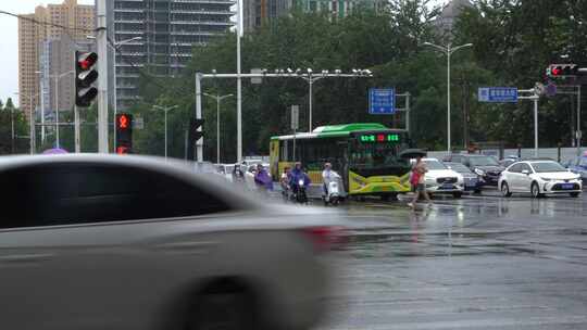 雨天 下雨 城市风光 写意 台风 雨中景色