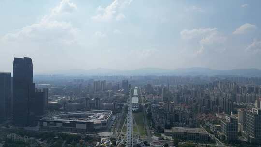 江西南昌之星摩天轮航拍