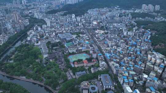 城市鸟瞰全景