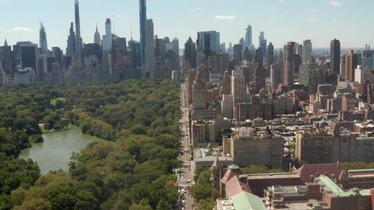 从无人机上看到的纽约中央公园