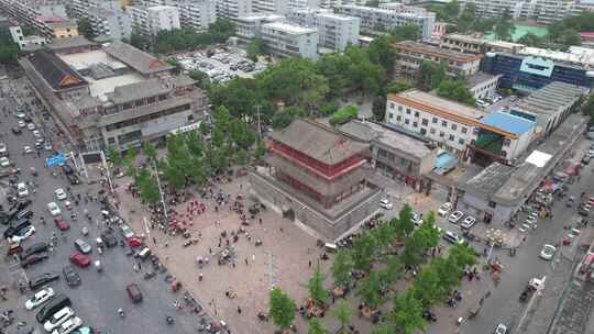 河北邢台航拍邢台大景视频素材模板下载