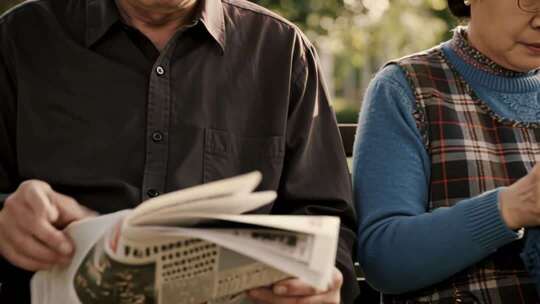 老人老年夫妇幸福晚年生活ai素材原创