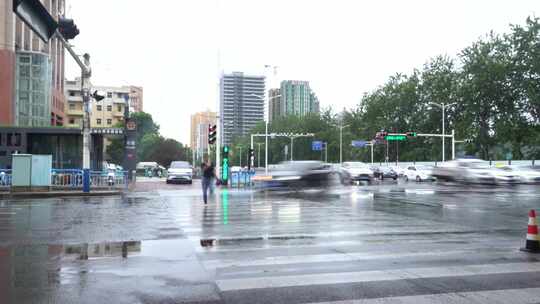 雨天 下雨 城市风光 写意 台风 雨中景色