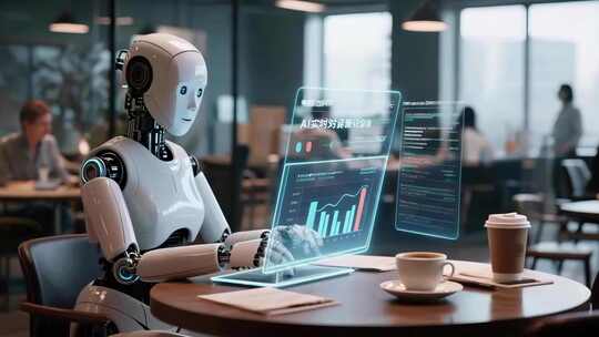 AI机器人商务会议办公场景