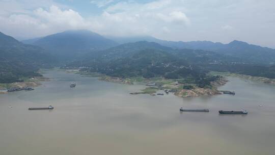 航拍壮丽山河湖北长江三峡风光