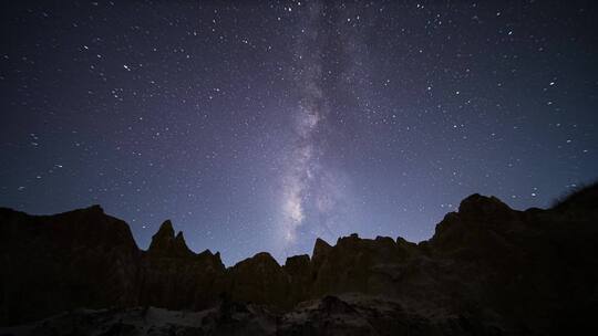 4K山地星空银河延时