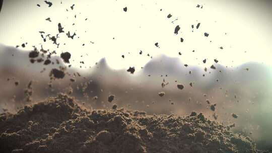 土壤土播种子农业雨泥土地雨滴水滴小麦希望