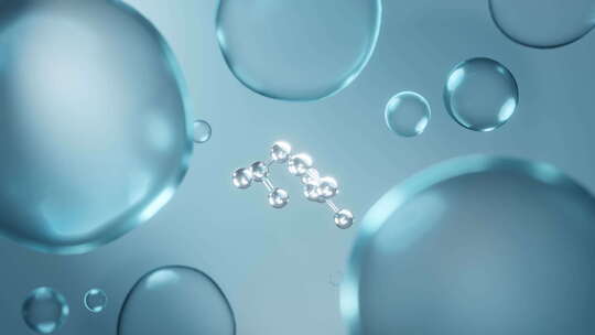 3d液体分子气泡