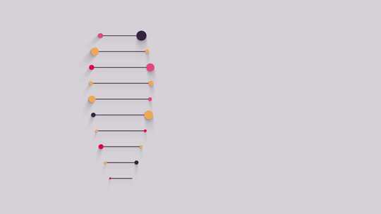 DNA链条生物创意MG动画简洁动态图形