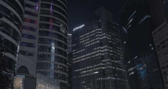 香港金融街夜景