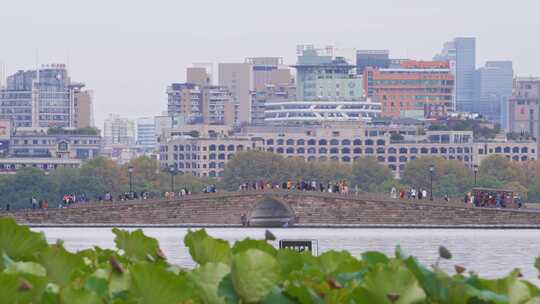 杭州西湖断桥风景