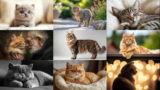 萌猫治愈瞬间集锦宠物猫咪可爱猫生活高清在线视频素材下载