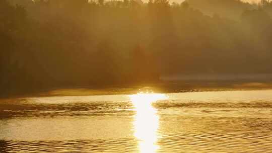 4K清晨游泳唯美意境清晨光影光线阳光