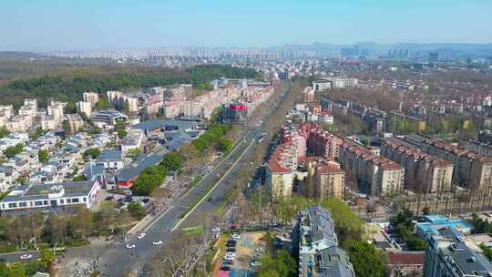 南京市玄武区中山门大街下马坊城市风景航拍