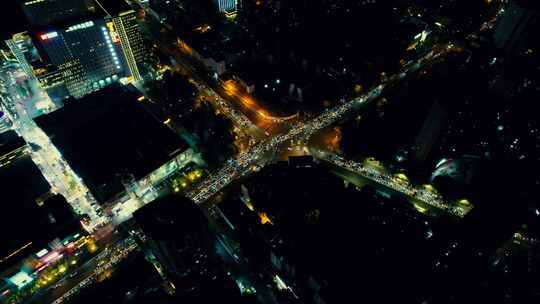 合集城市夜景拥堵交通航拍