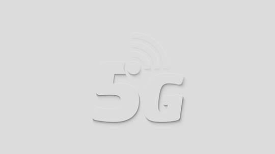 5G高速手机网络符号3d带阴影