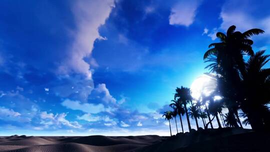 白天沙漠中的埃及景观
