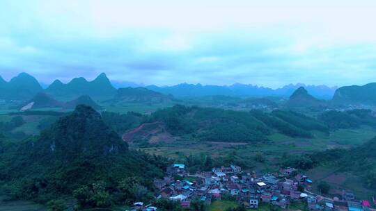 广西柳州少数民族村落4K航拍视频合集