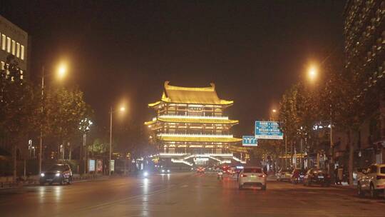 长沙杜甫江阁夜景