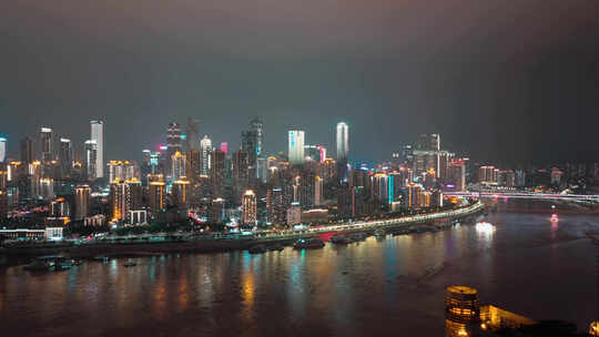 美丽重庆繁华都市夜景