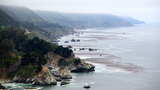 雾中的北加州海岸海滩高清在线视频素材下载