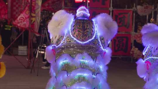 炫彩醒狮上海夜光狮表演