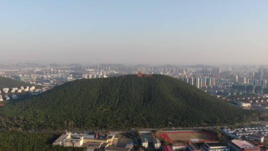 航拍徐州云龙湖景区云龙山