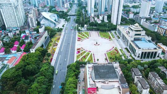 广西南宁民族广场视频素材模板下载