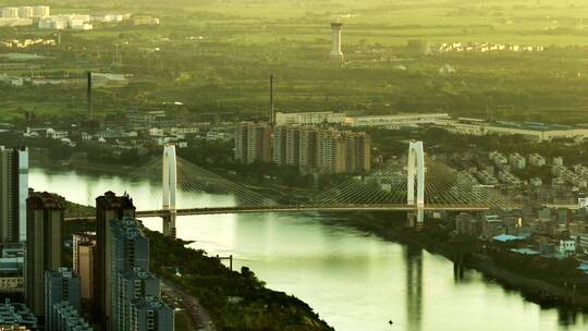 广西贵港城市大景航拍