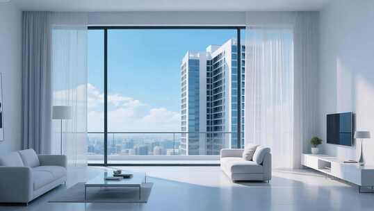 现代简约风格客厅室内场景