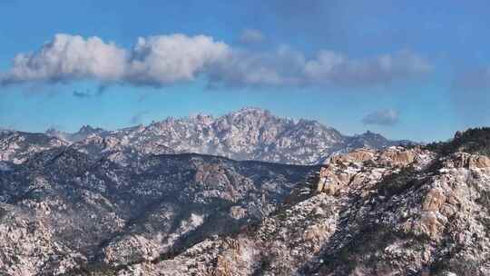 青岛崂山雪景雾凇