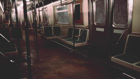 地铁地铁列车上的空座位