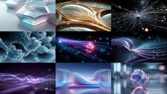 流光溢彩抽象艺术科技未来创意灵动背景高清在线视频素材下载