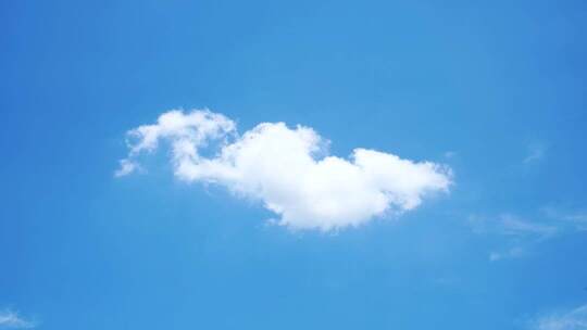 蓝天中的白云特写