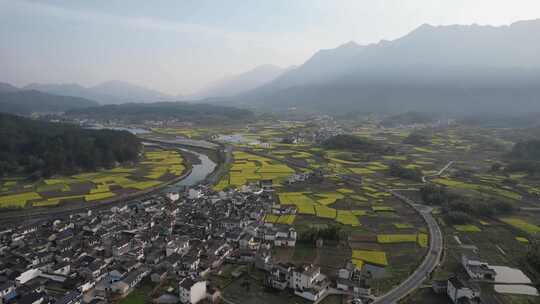 宣城市绩溪县北村风光航拍素材