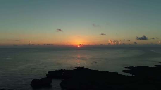 海边唯美夕阳系列航拍素材视频素材模板下载