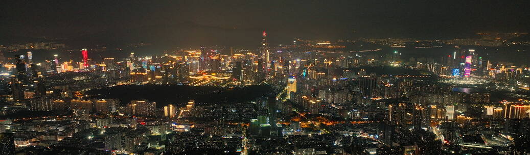 深圳高画质宽屏航拍大全景夜景