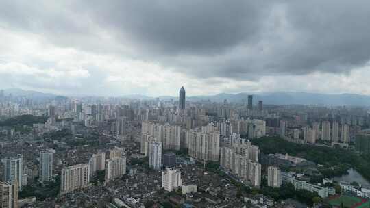 航拍温州鹿城区温州建设温州大景