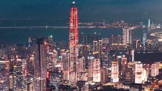 深圳城市夜景航拍