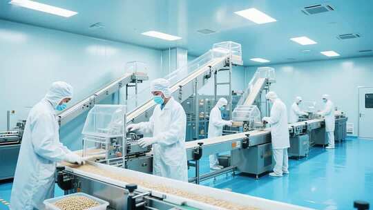 洁净车间中药品生产流水线
