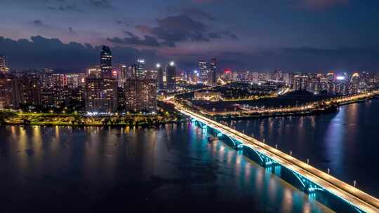 惠州_惠州大桥_道路桥梁_夜景航拍001